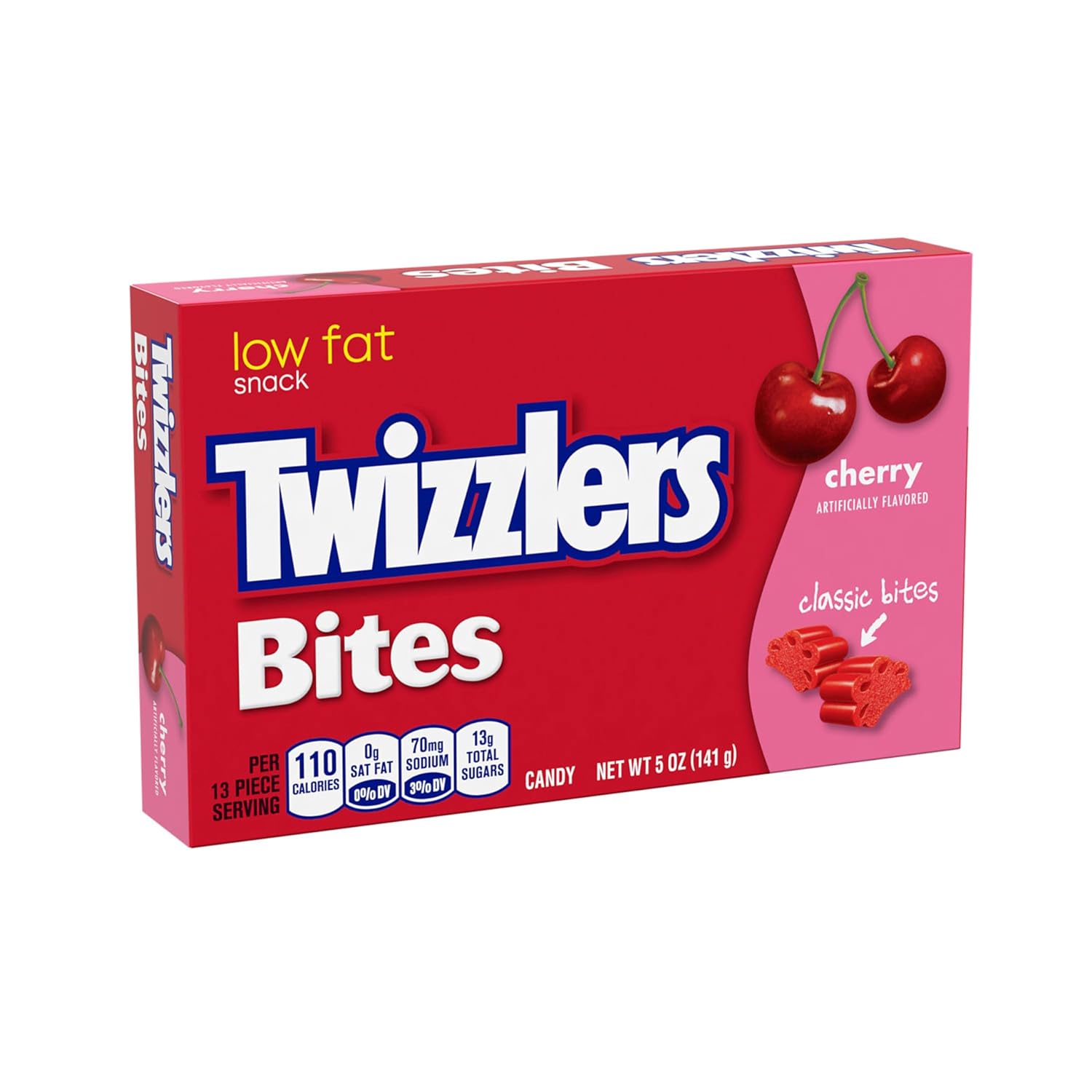 pink color twizzlers candy theater box in bulk