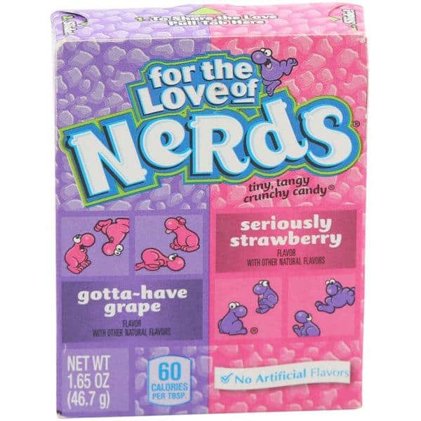 strawberry nerds treat size bulk bag