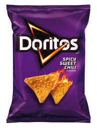purple pack of Doritos spicy sweet chili