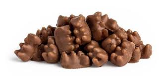 pile of koppers chocolate covered gummy bears in bulk