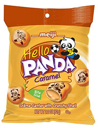 Hello Panda Caramel Snack Pack with Crunchy Shell and Creamy Filling 6 count tray