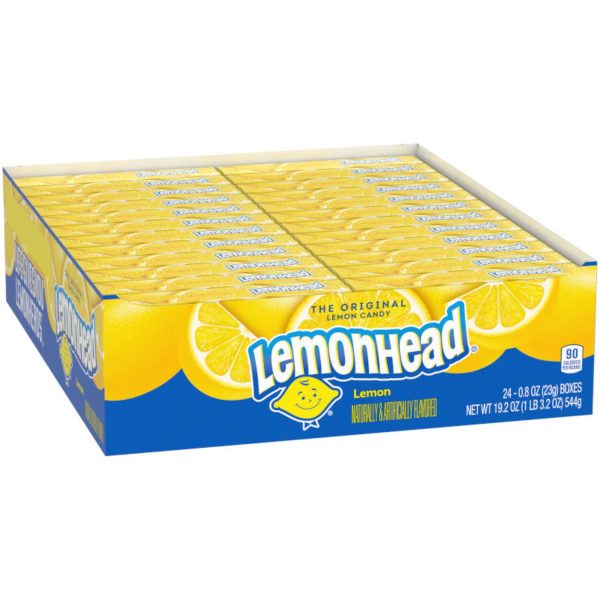 Lemonhead Original Candy 24 Count 0.80 Ounce Boxes Tray – Long Island ...