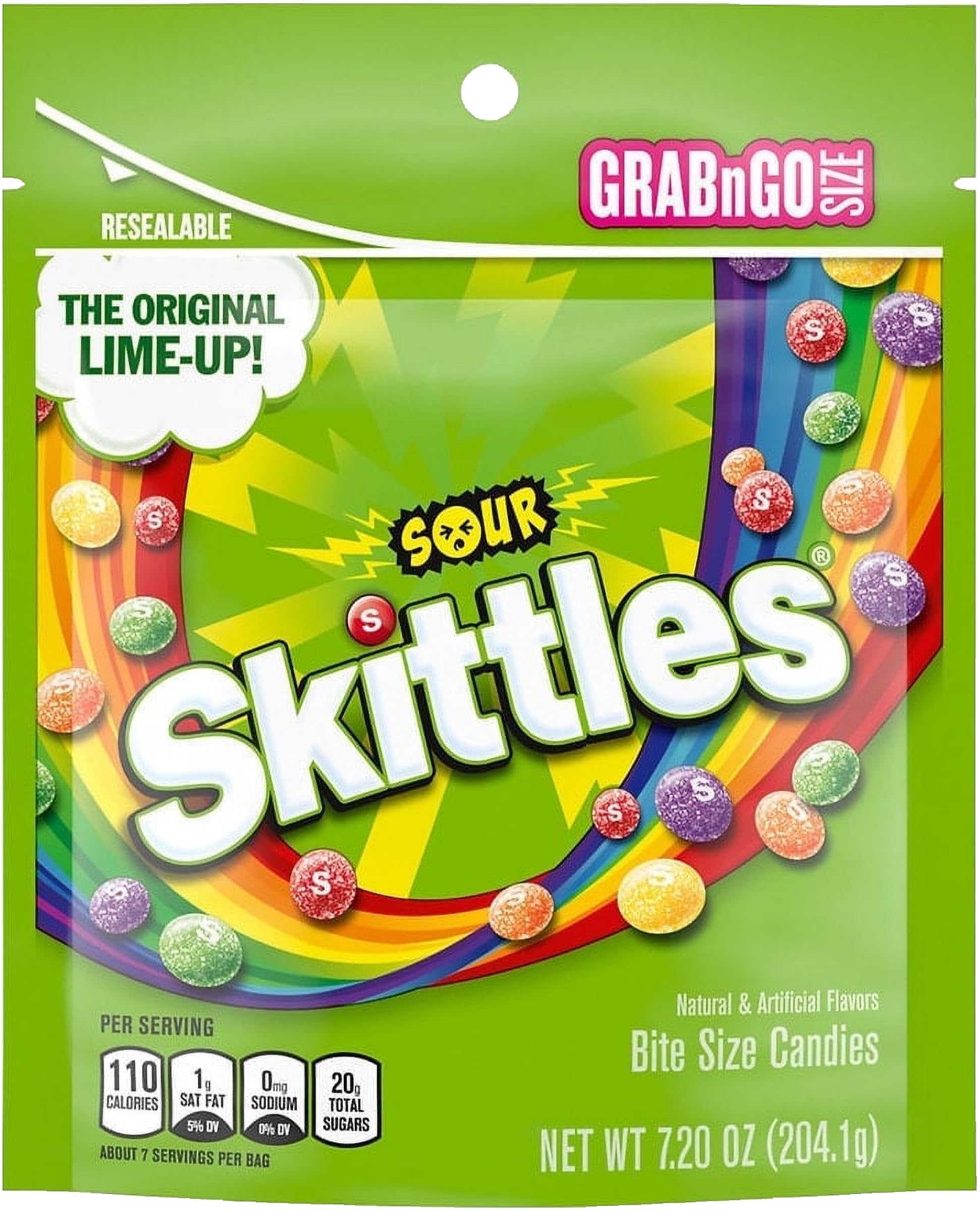Sour Skittles 7.20 Oz Grab Bag