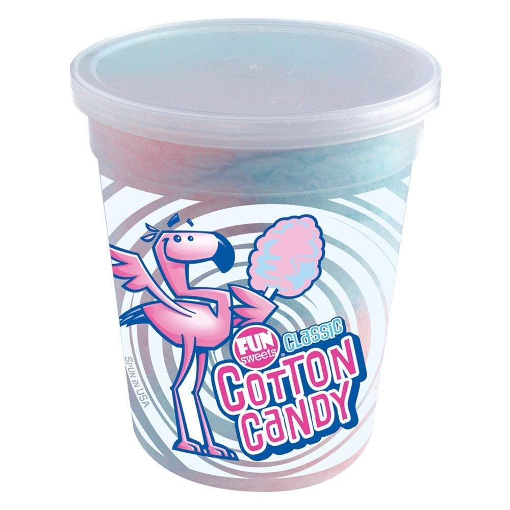 Fun Sweets Classic Cotton Candy Pink Blue Tub 1.5 oz