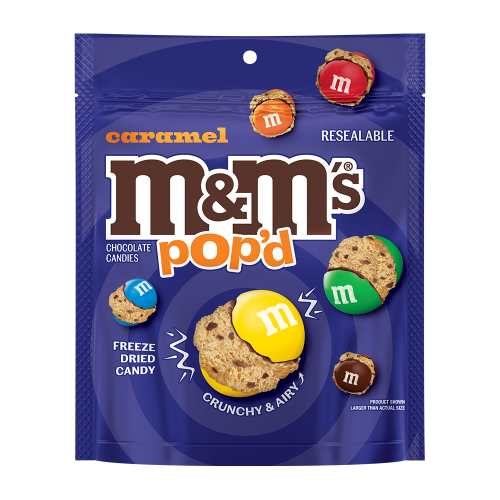 M&M’S Pop’d Caramel Chocolate Freeze Dry Candy 5.5 oz Bag