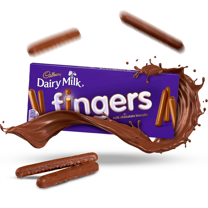 Cadbury UK Import Dairy Milk Chocolate Shortbread Fingers 4oz 10 Pack